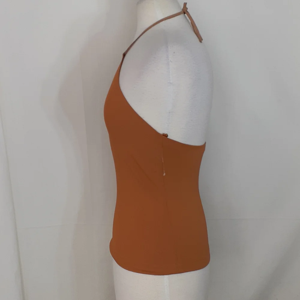 Donna Karan mustard orange blouse size small - Picture 4 of 7
